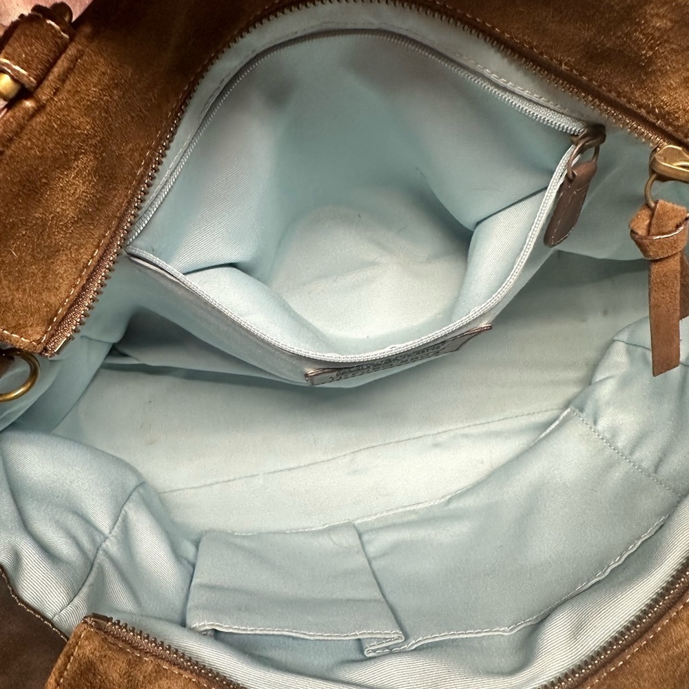 Coach Hampton Gallery Brown Suede Tote and Pouch - Picture 10 of 16